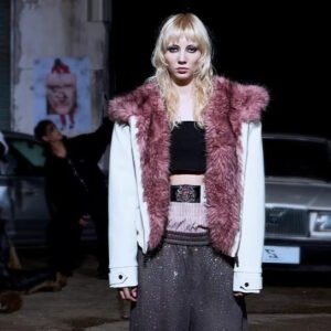 Mens Faux Fur Hooded Padded Jacket For Winter