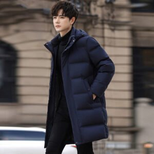 Mid-length Mens Winter Coat For Business And Young Men