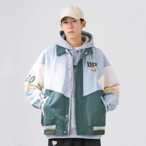 Men's Spring And Autumn Couple Street Baseball Uniform Lapel Workwear Casual Jacket