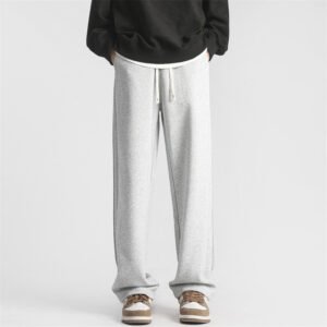 Fashion New Drawstring Straight Sweatpants Men