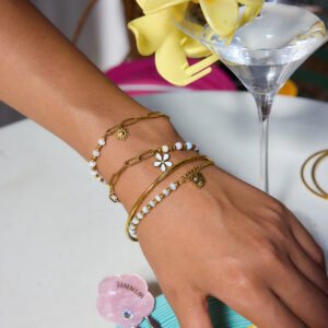 Instagram-style Fashion Accessory Handcrafted Beaded Bracelet With Natural Stones