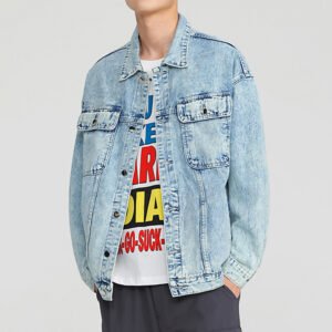 Fashion American Vintage Denim Jacket Men