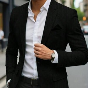 Men's Solid Color Single Button Blazer Business Formal